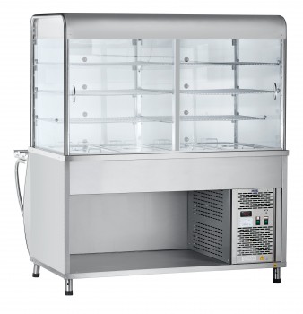 Прилавок холодильный ПАТША ПВВ(Н)-70 М-С-НШ,1500мм нерж.210000001502